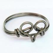 Gunmetal Heart Ring