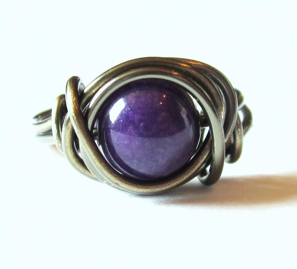 Purple Mountain Jade Ring